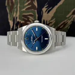 ROLEX OYSTER PERPETUAL 39 114300 BLUE DIAL 2018