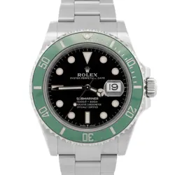PAPERS ROLEX SUBMARINER DATE GREEN KERMIT CERAMIC STAINLESS STEEL 41MM 126610 LV