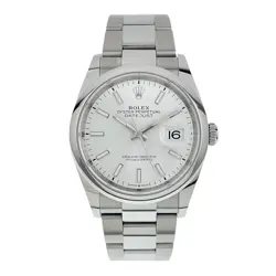 ROLEX DATEJUST STAINLESS STEEL SILVER COLOR DIAL 36MM AUTOMATIC MENS 126200