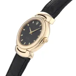 ROLEX WATCH CELLINI 6621/8 BLACK PRINT COMPUTER E SERIES LADIES QUARTZ CASE 26MM