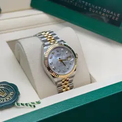 ROLEX LADY-DATEJUST NEW 2025 MOTHER OF PEARL DIAMOND TWO-TONE YELLOW GOLD FLUTED