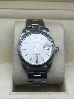ROLEX OYSTER PRECISION DATE 34MM SILVER DIAL OYSTER BRACELET (6694)