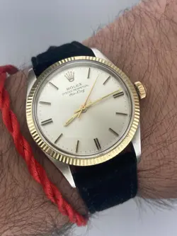 ROLEX 34MM 5501 VINTAGE70'S OYSTER PERPETUAL 18K GOLD & STEEL AUTOMATIC AIR-KING