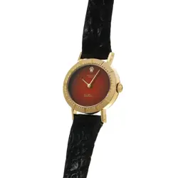 ROLEX WATCH CELLINI 4081 RED GRADIENT LADIES YELLOW GOLD HAND-WOUND