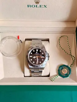 ROLEX 226570 EXPLORER II WATCH BLACK DIAL 42MM COMPLETE 2025