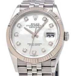 USED ROLEX DATEJUST 36 RANDOM NUMBER (2024) 126234NG WHITE MEN'S WATCH #102015