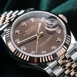 2025 NEW UNWORN ROLEX LADY-DATEJUST BROWN DIAL DIAMOND ROSE GOLD STEEL 278271