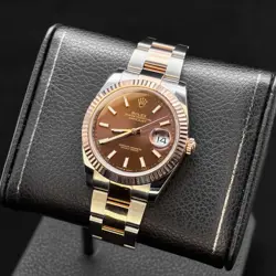 ROLEX DATEJUST 41MM CHOCOLATE DIAL TWO-TONE OYSTER BRACELET (126331)