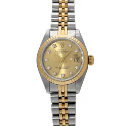 ROLEX DATEJUST 69173G CHAMPAGNE/DIAMOND WATCH 675951