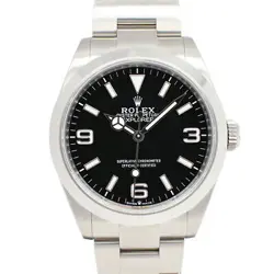 USED ROLEX EXPLORER I 224270 BLACK MEN'S WATCH #108915