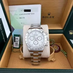 ROLEX DAYTONA 116520 40MM WHITE DIAL STAINLESS STEEL BOX PAPERS
