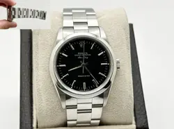 ROLEX AIR KING 14000 PRECISION BLACK DIAL STAINLESS STEEL 34MM