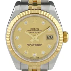 ROLEX DATEJUST 179173G YG DIAMOND AUTOMATIC LADIES #BS029
