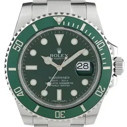 ROLEX SUBMARINER DATE GREEN BEZEL 116610LV AUTOMATIC MEN'S #BS005