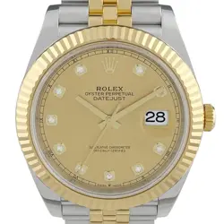 ROLEX DATEJUST 41 126333G YG DIAMOND AUTOMATIC MEN'S #BS007