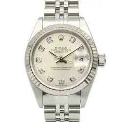ROLEX DATEJUST 10P DIAMOND A SERIAL K18WG SS LADIES NP 79174G #MM060