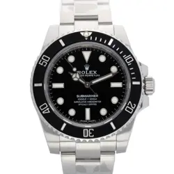 ROLEX SUBMARINER NO-DATE RANDOM SERIAL SS MEN'S BLACK 114060 #MM020