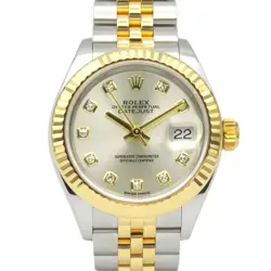 ROLEX DATEJUST 10P DIAMOND RANDOM SS LADIES NP/JUBILEE 279173G #MM018
