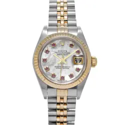 ROLEX DATEJUST 79173NGR WHITE SHELL/RUBY WATCH 678737