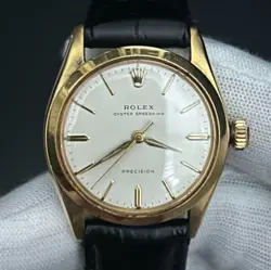 ROLEX OYSTER SPEEDKING PRECISION HAND WINDING WATCH WHITE DIAL VINTAGE