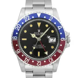 USED ROLEX GMT MASTER 16750 BLACK CASE: 40MM×40MM MEN'S WATCH #102015
