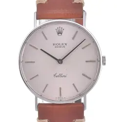 ROLEX CHERINI 3833 VINTAGE K18WG/LEATHER CAL.1600 HAND WINDING MEN'S R#141665