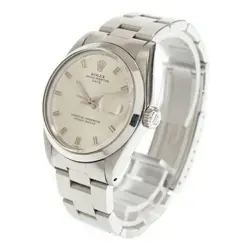 ROLEX OYSTER PERPETUAL DATE SILVER DIAL AUTOMATIC WATCH SS/AT 1500 MEN'S 34MM