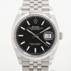 ROLEX DATEJUST 126200 SS SS AT BLACK DIAL 3 EXTRA LINKS