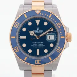 ROLEX SUBMARINER 126613LB SS×YG SS×YG AT BLUE-FACE 1 EXTRA LINK BOX STAINS