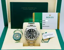 ROLEX YACHT MASTER 116622 40MM RHODIUM DIAL PLATINUM STEEL BOX PAPER 2019