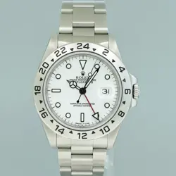 1997 MINT Rolex Explorer II White 16570 40mm Tritium Polar GMT Watch Box