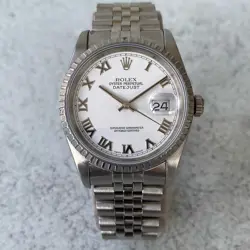 1989 ROLEX DATEJUST OYSTER PERPETUAL 16220 36MM JUBILEE BRACELET WATCH