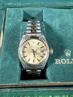 ROLEX OYSTER PERPETUAL DATE AUTOMATIC 26MM LADIES JUBILEE 14K GOLD