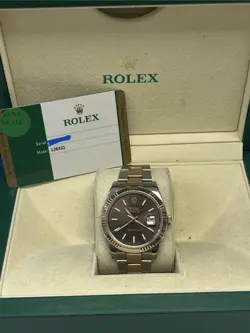 ROLEX DATEJUST 126331 CHOCOLATE DIAL OYSTER BRACELET WITH FLUTED BEZEL BOX PAPER