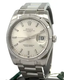 PRE-OWNED ROLEX OYSTER PERPERTUAL DATE AUTOMATIC 34MM WATCH, 115210, S105813