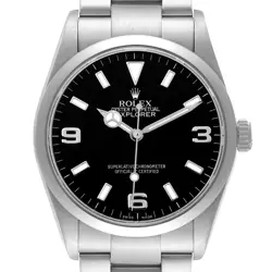 ROLEX EXPLORER I 36MM BLACK DIAL STEEL MENS WATCH 114270