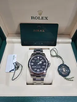 2025 JULY NEW UNWORN FRESH ROLEX AIR KING 40MM  BOX & PAPERS  FULL SET 126900