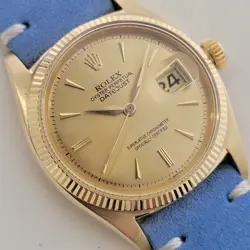 MENS ROLEX OYSTER REF 6605 DATEJUST 14K SOLID GOLD 36MM 1950S AUTOMATIC RA480