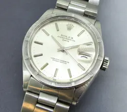 ROLEX OYSTER PERPETUAL DATE 1501 AUTOMATIC STAINLESS STEEL WATCH 34 MM