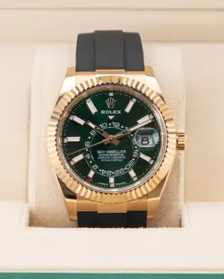UNWORN Rolex Sky Dweller 42mm 336238-0004 New Green Release Yellow Gold 2025