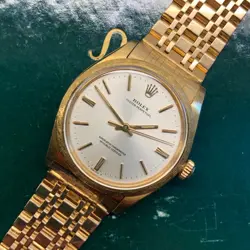 ROLEX OYSTER PERPETUAL 1035 18K YELLOW GOLD FLORENTINE AUTOMATIC WRISTWATCH