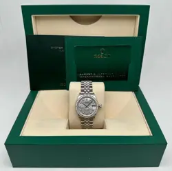 ROLEX DATEJUST 31 278384RBR STEEL 18K WHITE GOLD MOP DIAL DIAMOND LADY WATCH