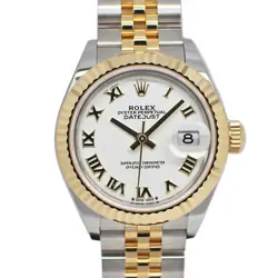 USED ROLEX LADY DATEJUST 28 279173 WHITE LADIES WATCH #1026615
