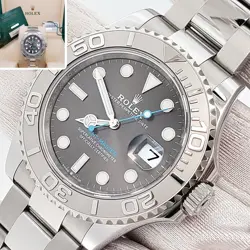 2023 Rolex Yacht-Master 40mm Rhodium Platinum/Steel Watch 126622 Box Papers Tag