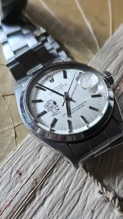 VINTAGE ROLEX OYSTER PERPETUAL 1500 SNOOPY DIAL MEN'S AUTOMATIC WATCH 1963