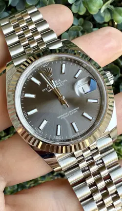 2024 ROLEX DATEJUST 41 126334 SLATE RHODIUM DIAL STAINLESS BOX PAPER JUBILEE
