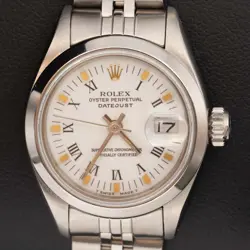 ROLEX DATEJUST 6917 26MM JUBILEE WATCH WHITE ROMAN DIAL I BOX & PAPER