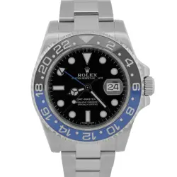 PAPERS ROLEX GMT-MASTER II BATMAN BLUE BLACK STEEL CERAMIC 40MM 116710 LN BOX