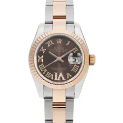 ROLEX DATEJUST VI DIAMOND 179171 CHOCOLATE BROWN 3 ROW OYSTER BRACELET RANDO...