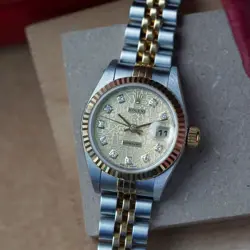 ROLEX DATEJUST 79173 ANNIVERSARY DIAMOND DIAL STEEL & 18K GOLD BOX HANGTAG 2000